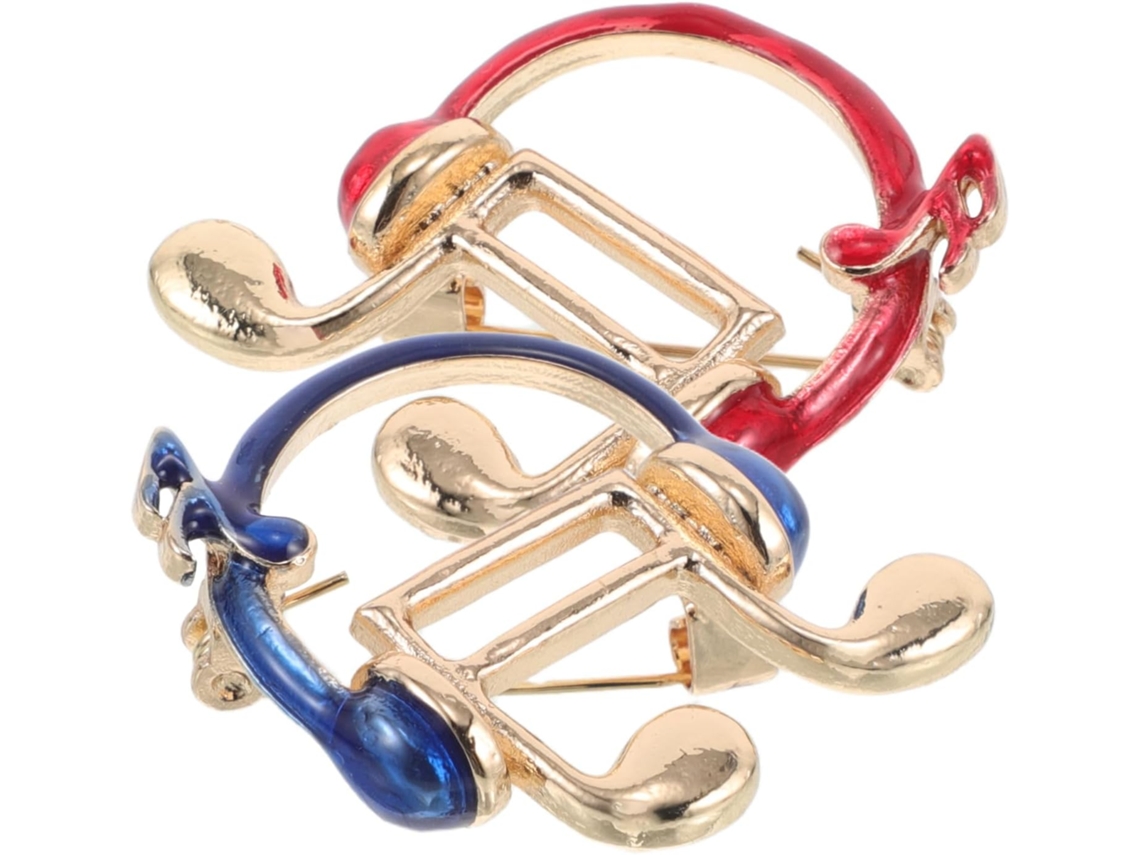 Ultechnovo 2-pins De Liga Metálica Com Notas Musicais Para Roupas Femininas, Design Simples, Leves E Portáteis