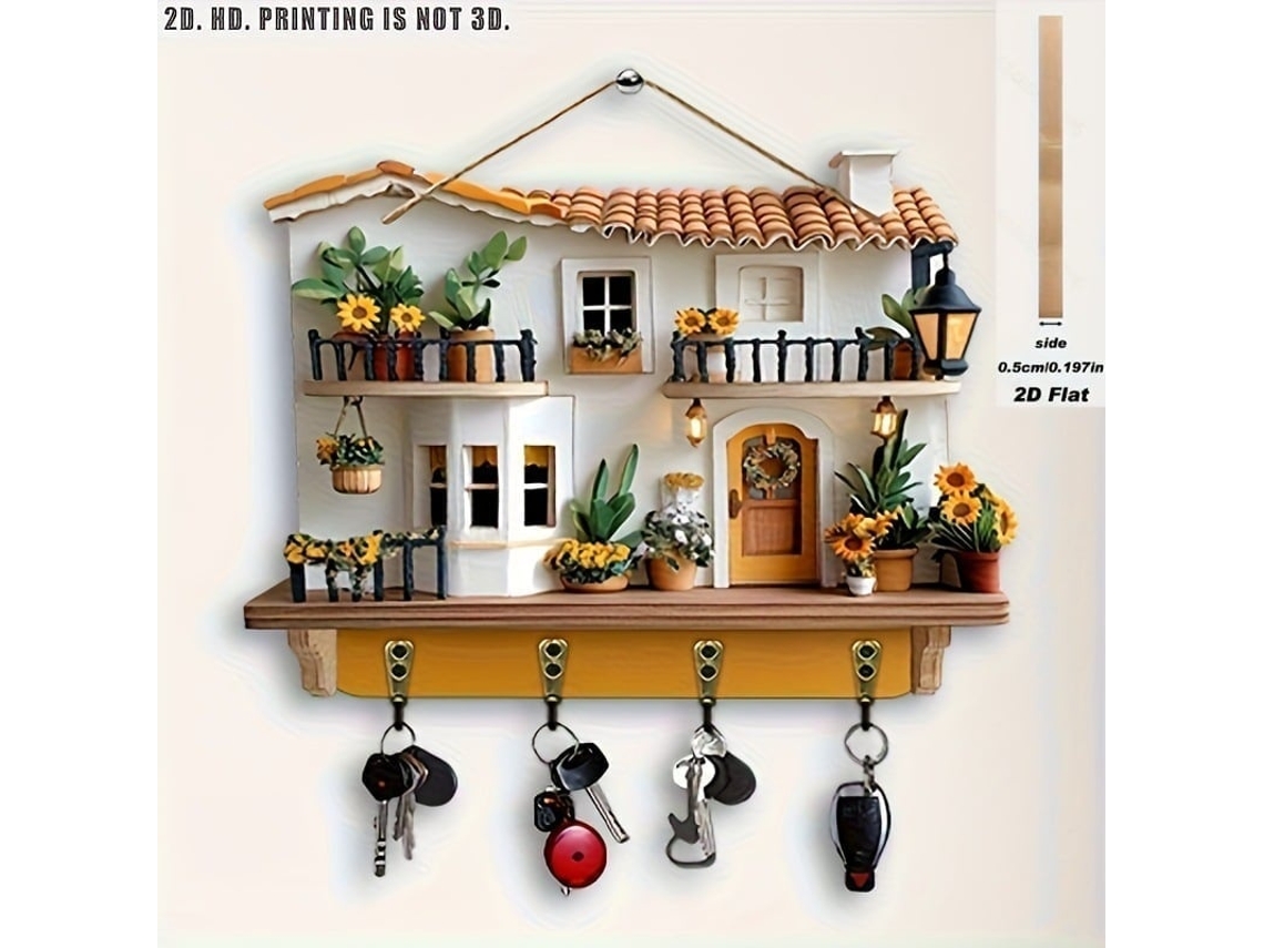 Ganchos De Parede Para Chaves, 4 Cm Elysve