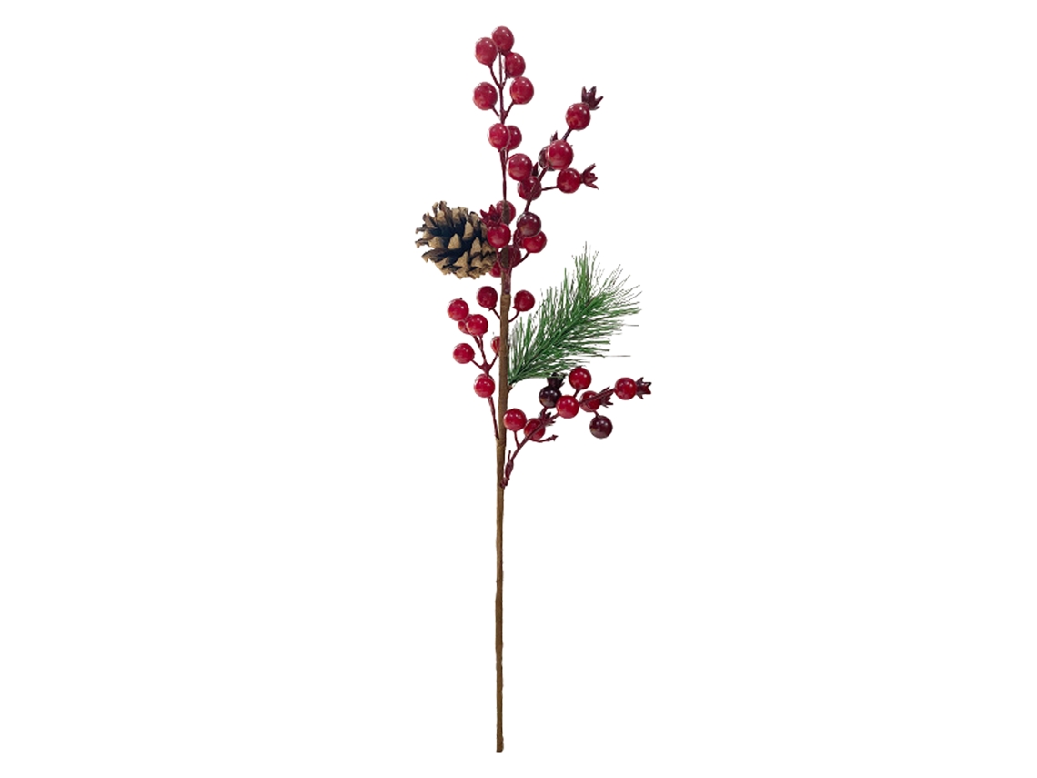 Buquê Individual Pinheiro Natal Decoração Romã 50cm