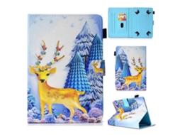 Capa de couro universal Webake com costura colorida para tablet