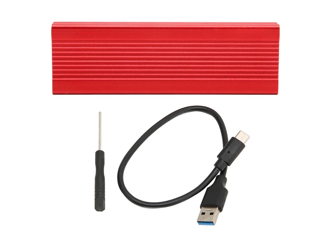 Invólucro Sata M.2 Nvme Ssd Usb3.1 Vermelho