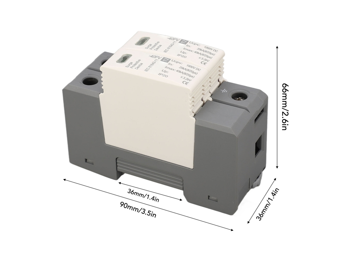 Laxiscreed Dispositivo De Proteção Contra Sobretensão Dc 1000v, 20-40ka Para Eletrodomésticos E Equipamentos