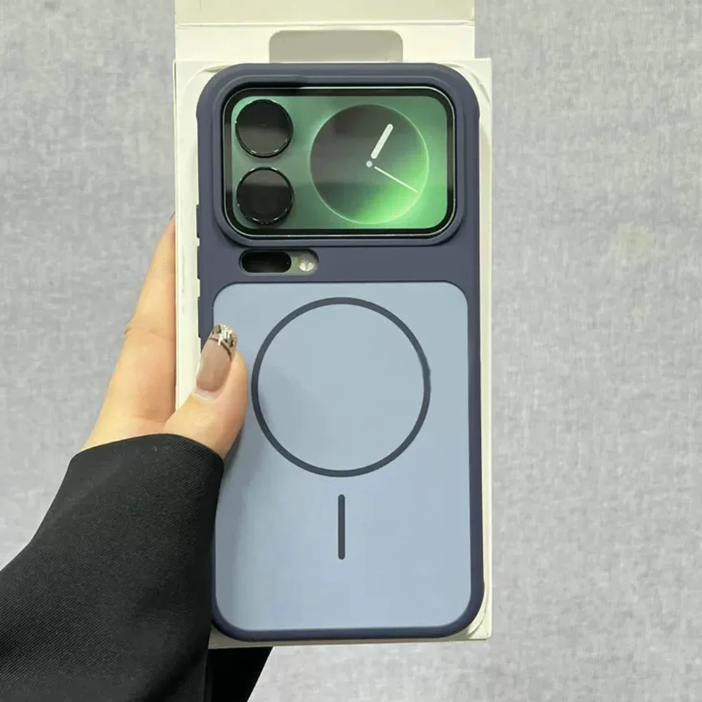 Capa Protetora Para Carregamento Sem Fio Xiaomi 17 Pro (azul), Acabamento Fosco.