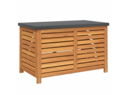 Garden Storage Box, Garden Storage Boxes Vidaxl Marrom Madeira De Eucalipto (60 X 50 X 55 Cm)