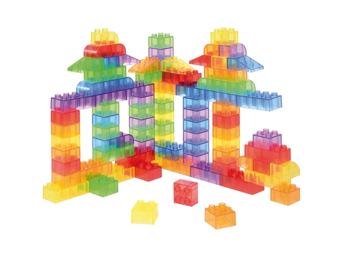 Blocos De Construção Transparentes Eduplay, 90 Peças Brinquedos De Construção
