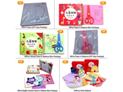 Primerox conjunto de Tesouras Seguras para Crianças com Papéis Coloridos Kit de Manualidades Preschool