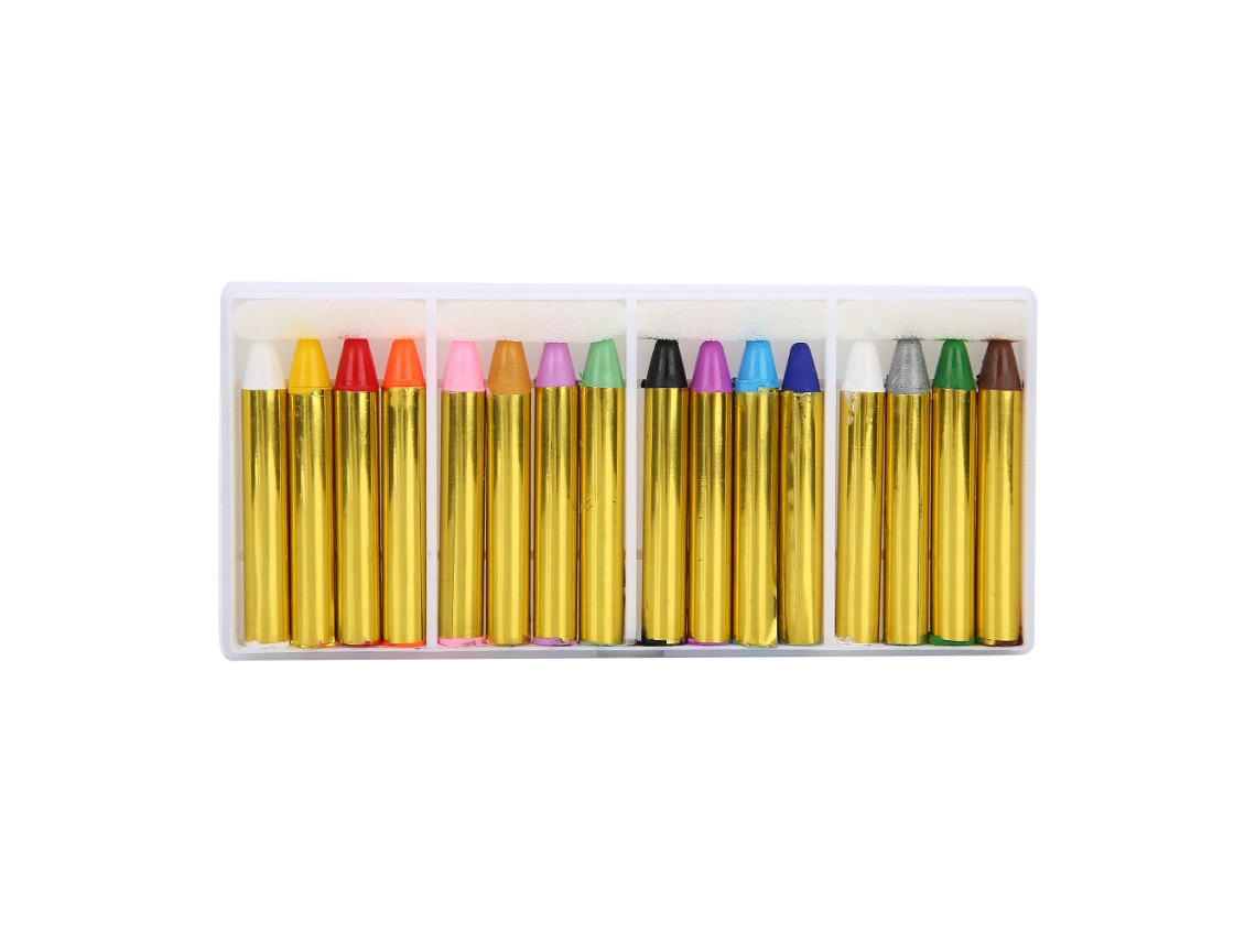 16 Cores Giz De Pintura Para Rosto E Corpo, Maquiagem Halloween, Festa Temática, Giz De Pintura Diy
