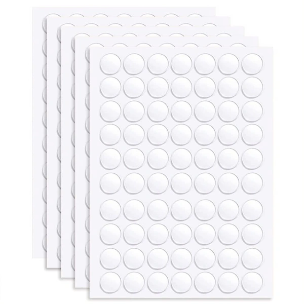 500 Unidades de Fita Adesiva Dupla Face de 10 Mm com Pontos Removíveis Transparentes para Decoração, a BRILVIBERA