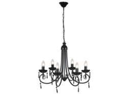 Chandelier, Chandelier Vidaxl Preto Metal (55.5 X 46 Cm)