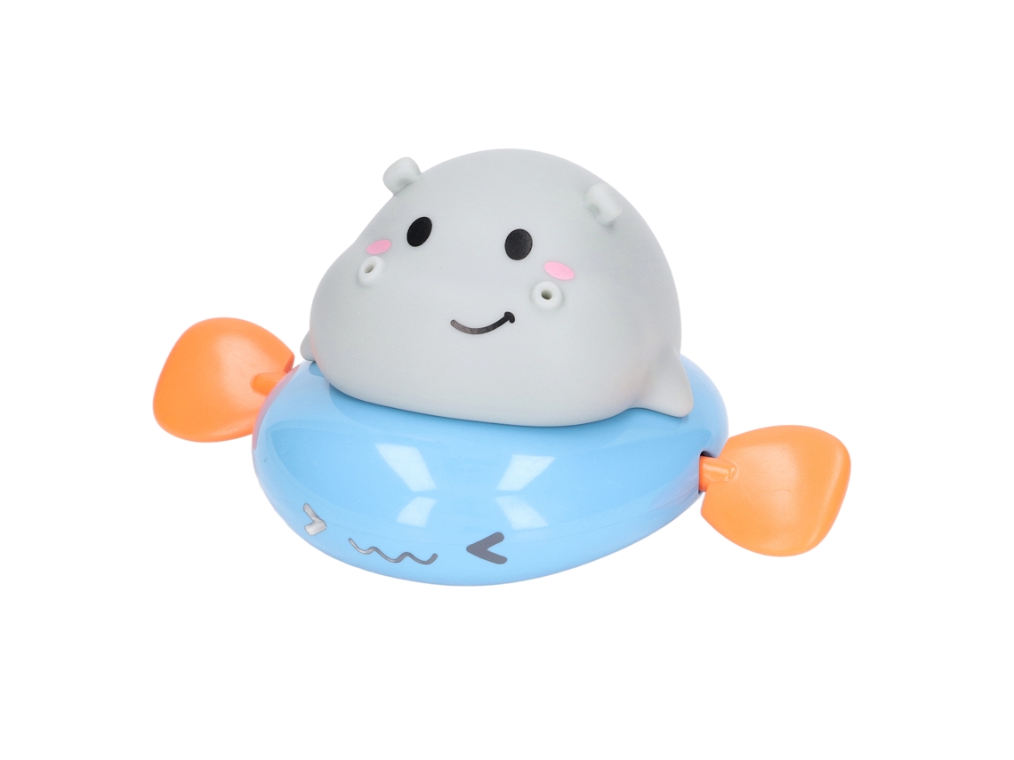 Mali brinquedo de Banho para Bebê Hipopótamo Flutuante com Corda Mecânica Jato de Água