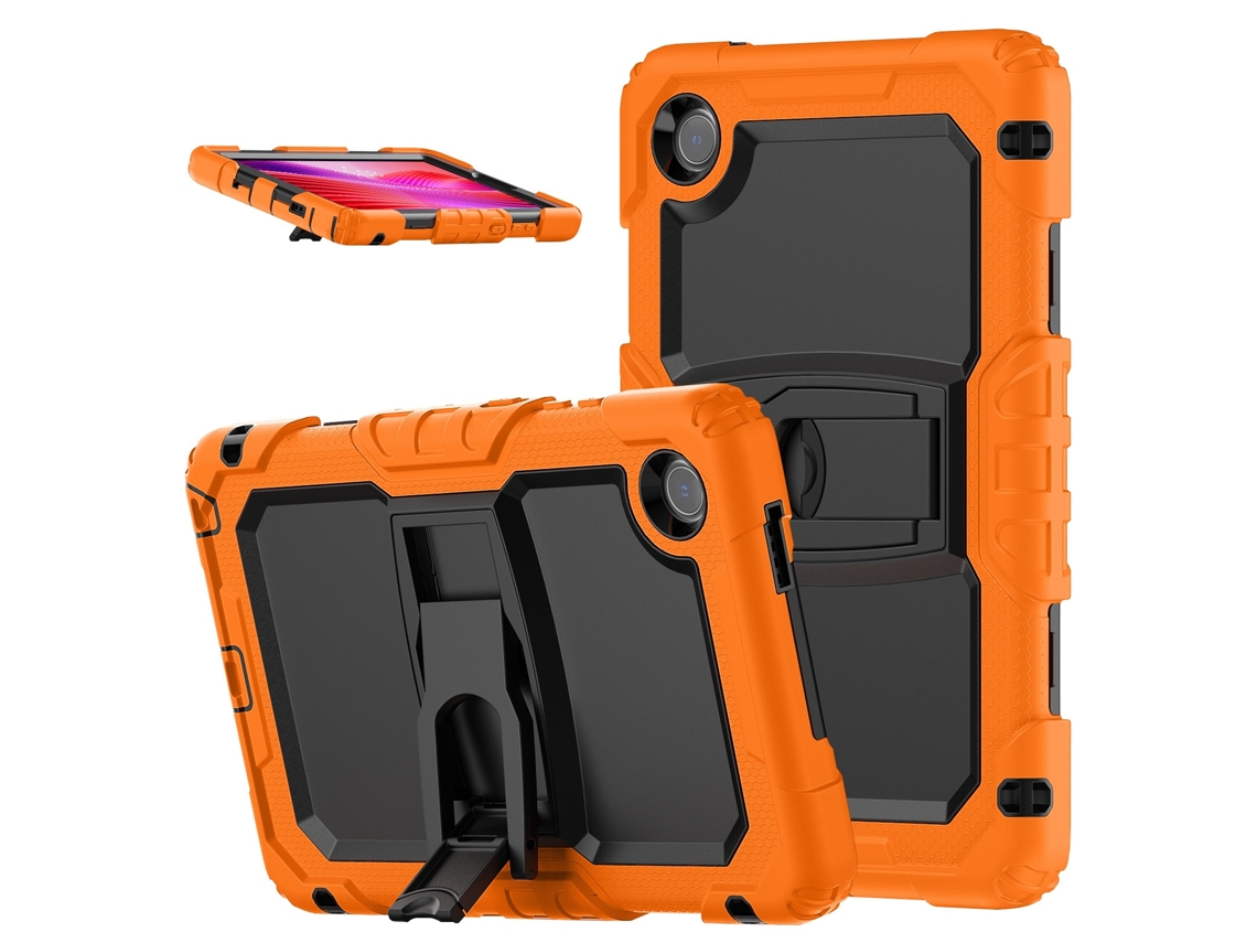 Capa Para Tablet Lurelia, Compatível Com Lenovo Tab One De 8,7" Cor Laranja (modelo 2025, Silicone, Função Sono, Proteção Antiquedas