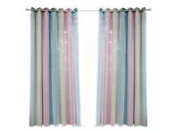 Cortinas Blackout Estrelas S/MARCA para Quarto de Menina