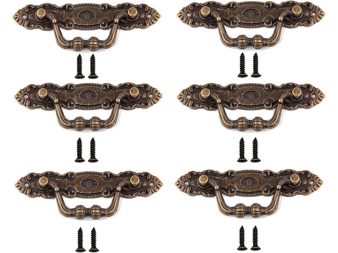 Conjunto de 20 Puxadores Mini Vintage em Bronze BRILVIBERA