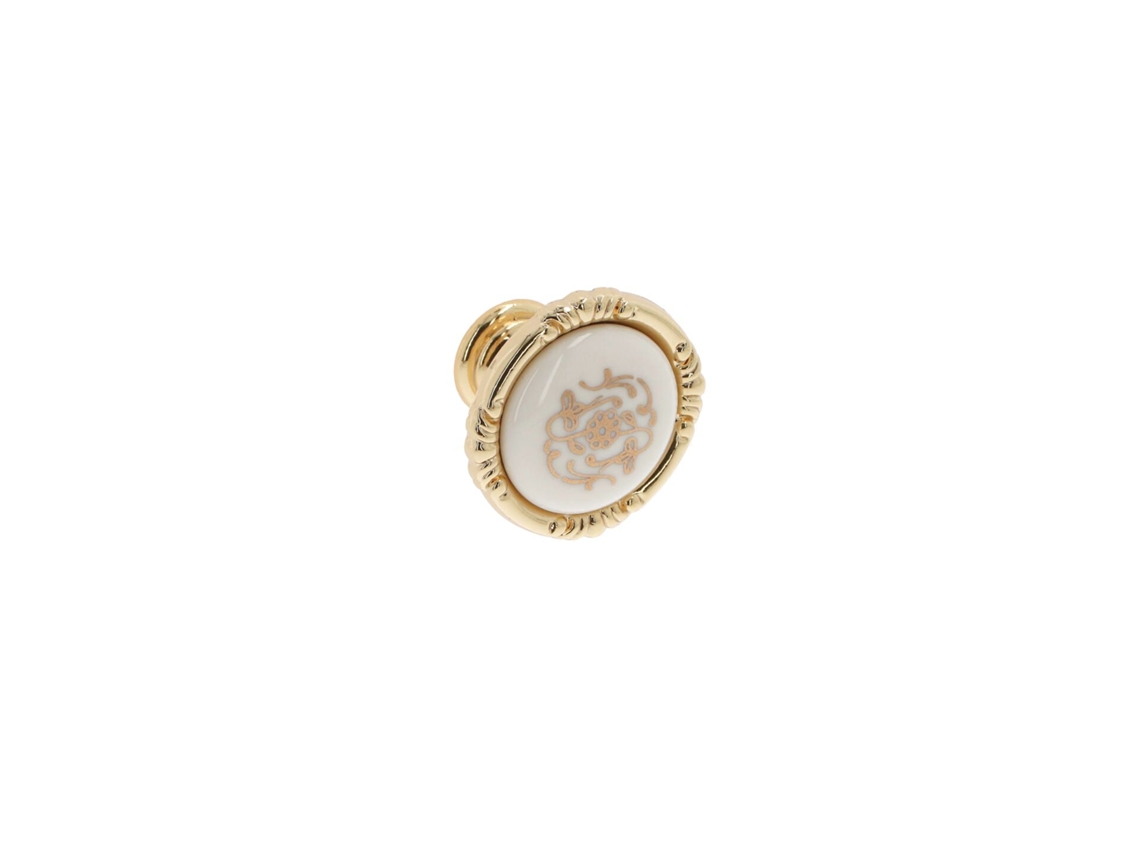 Puxador para Móveis em Zamac e Porcelana com 38mm de diâmetro Banhados a Ouro HARDWAREXCHANGE