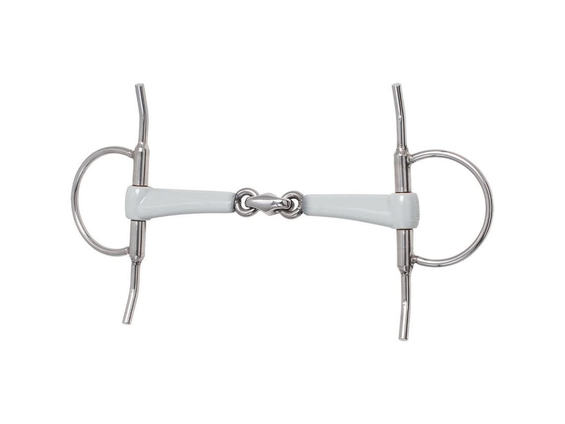 Snaffle Articulado Dupla Full Cheek Prateado 135 Mmberis
