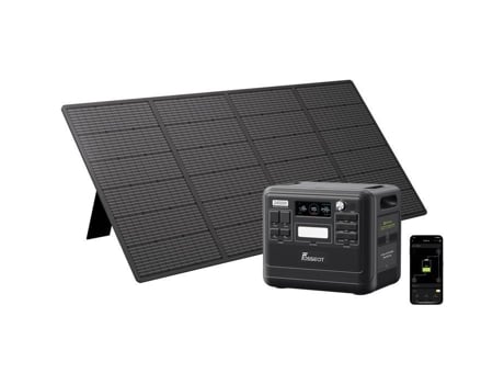 Estação de Energia Portátil FOSSIBOT F2400 2048Wh 2400W LiFePO4 + Painel Solar Dobrável 400W