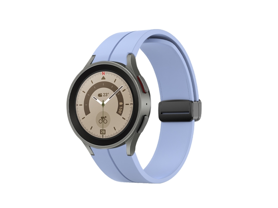 Bracelete Silicone Reverso para Samsung Galaxy Watch 8 / 8 Classic XIAOMOYU com Fivela Magnética Starlight