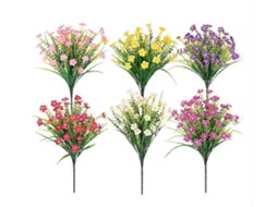 para Uso Externo, 6 Ramos de Plantas Artificiais para Exterior, Flores Artificiais, Plantas Artificiais Resistentes Aos Raios Uv. AQUAFORGE