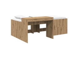 Conjunto 1.0 Estrutura Da Cama Vidaxl Castanho Derivados De Madeira (75 X 190 Cm)