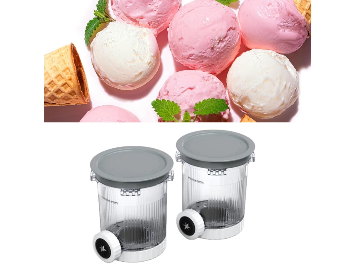 Conjunto De 2 Copos Para Armazenar Sorvete, Compatíveis Com Os Recipientes Para Sorvete Swirl Nc700 Gokoco