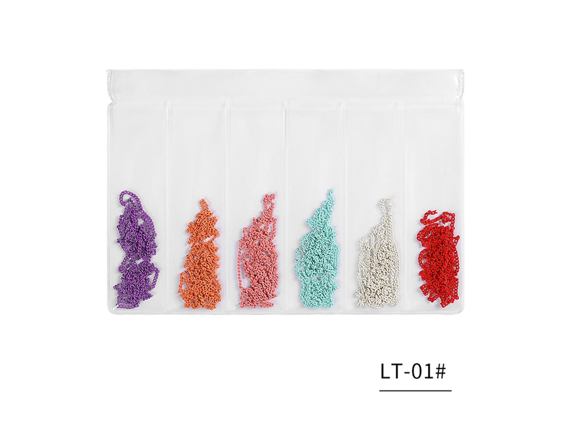 Decoración De Uñas Artística Cadena De Aleación Con Borlas Estilo Punk Para Manicura Diy (01)