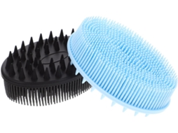 Conjunto Popetpop Com 2 Escovas De Banho Esfoliantes Silicone Macio Para Bebês, Acessórios Práticos Para O Banho, Pretas