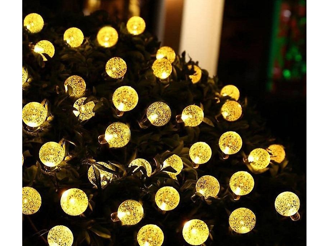 Lâmpada Solar de Cristal para Exterior, À Prova D'água Ip65, com Cordão de Luzes BRILVIBERA
