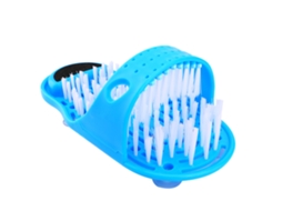 Chinelo de Limpeza e Massagem para Pés com Cerdas e Pedra Exfoliante | S/MARCA