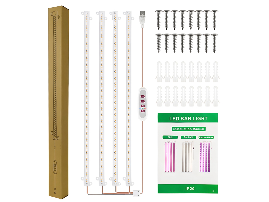 Fita De Luz De Crescimento Led 8w 8484led Com Timer E Dimmer