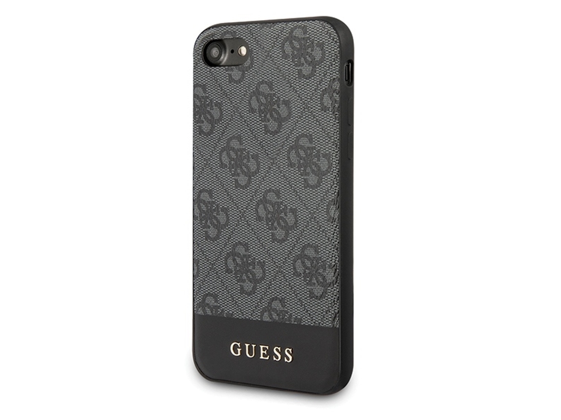 Capa para iPhone 7 GUESS Pele Sintética Rígida Cinzento
