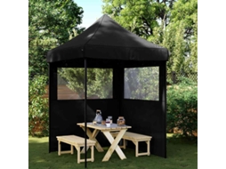Vidaxl Tenda P/ Festas Pop-up Dobrável Com 2 Paredes Laterais Preto
