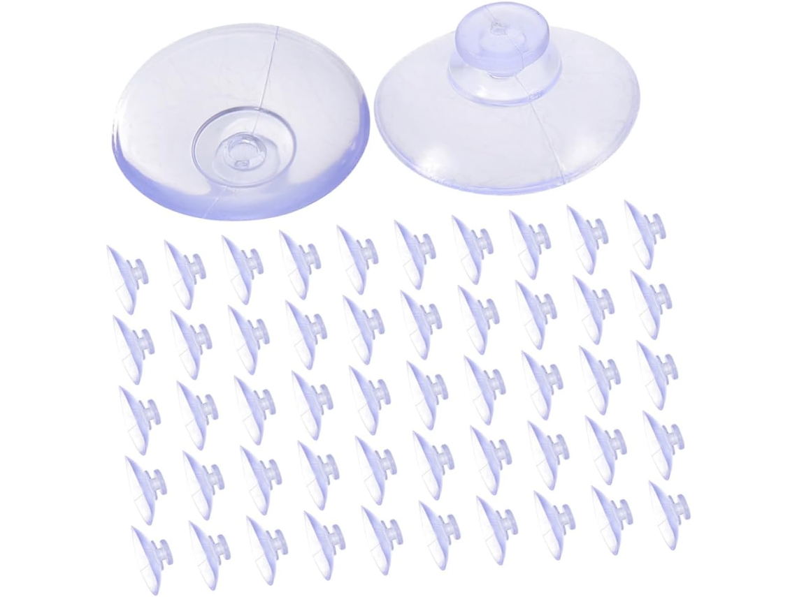 Artibetter Conjunto De 200-ganchos Com Ventosas Transparentes Para Mesas Vidro, Vitrines E Janelas Ventosas Pequenas