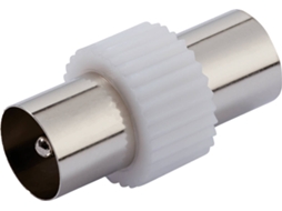 Adaptador VIVANCO Coaxial Duplo M (Branco)