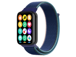 Bracelete para Xiaomi Band 9 Pro / 8 Pro Nylon Fecho de Velcro Azul Marinho Escuro XIAOMOYU