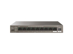 Tenda poe switch gigabit 10 portas 9ge 1sfp poe switch 102w com 8 portas poe plug and play caixa de metal para vigilância por vídeo TENDA