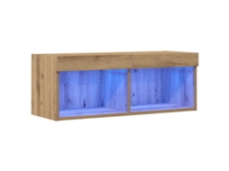 Conjunto de Móvel de Tv Carvalho Artisiano 80x30x30 cm MAISON EXCLUSIVE