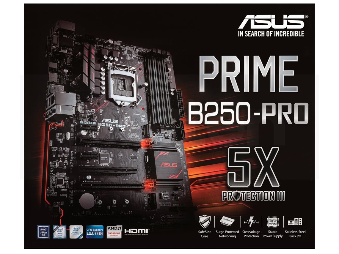 Motherboard ASUS Prime B250 Pro (Socket LGA 1151 - Intel B250 - ATX ...
