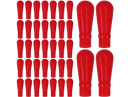 Tampas De Silicone Vermelhas, Impermeáveis E Fáceis De Limpar, Pacote Com 50 Unidades.