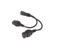 Cabo De Energia Iec320 C14 Para Dual Iec320 C19 Splitter Y 10a 250v 12.6in