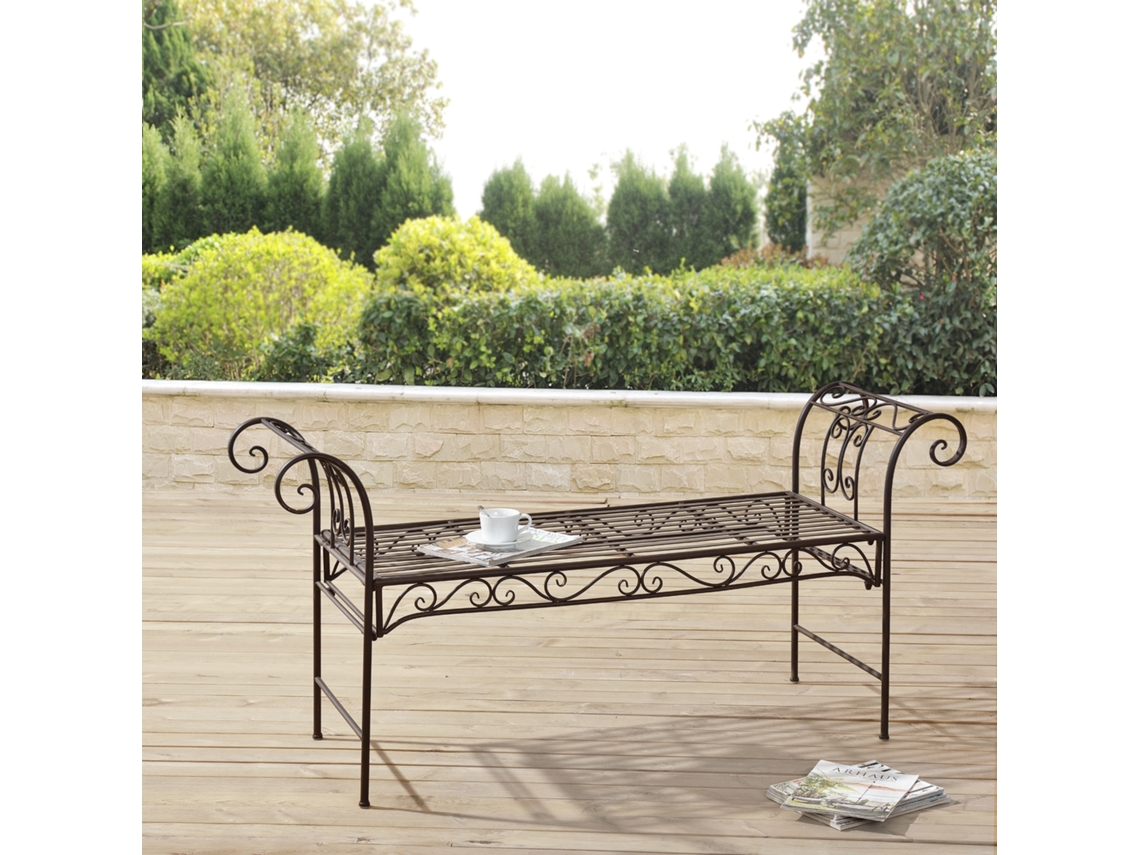 Banco de Exterior [EN.CASA] (Metal - Castanho - 70x147x46 cm)