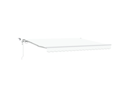 Toldo Retrátil Automático Com Led Branco Vidaxl Branco Poliéster (400 X 300 Cm)