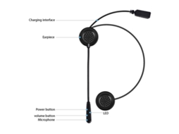 Headset Bluetooth Moto Ejeas E200 Intercom 300m