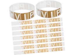 300-pulseiras De Papel Dourado Para Eventos, Impressão Nítida E Ajuste Confortável Para Festas Shows, Feitas De Papel