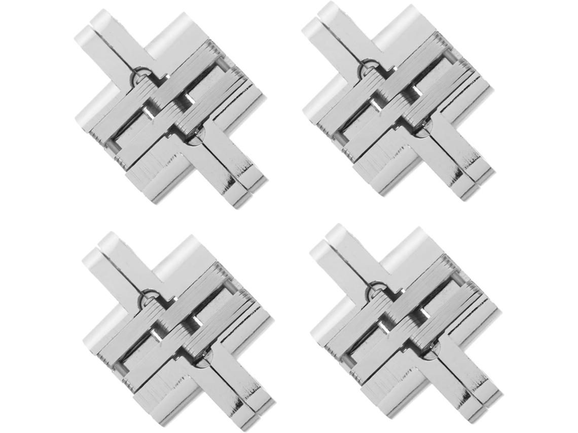Conjunto De 4 Dobradiças Ocultas Para Portas, Em Liga Zinco,