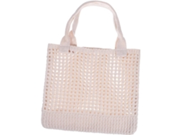 Bolsa De Praia Feminina, Leve E Natural, Em Crochê Vazado, Com Alça De Ombro, Ideal Para Compras E Viagens.