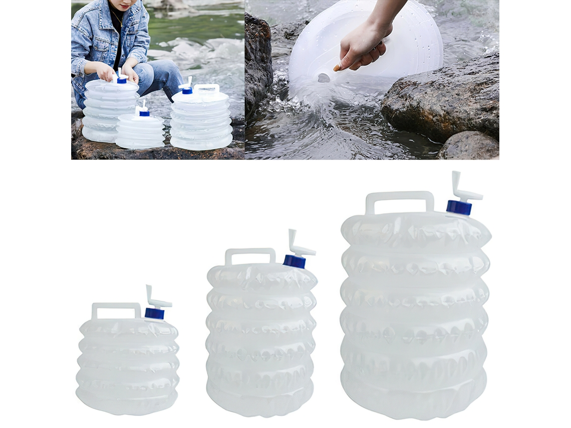 Lurelia Recipiente De Água Dobrável 15l Pvc Torneira Sem Bpa Portátil Campismo