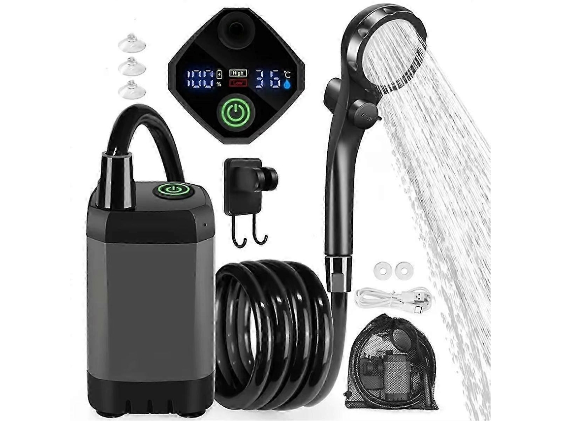 Chuveiro Portátil Recarregável Para Acampamento Com Bateria De 6000mah AQUAFORGE