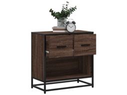 Vidaxl Mesa Cabeceira Carvalho Castanho 60x31x60 Cm Madeira Trabalhada