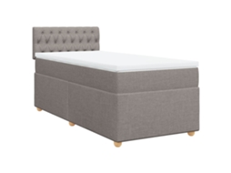 Cama com Molas e Colchão Tecido Castanho Acinzentado MAISON EXCLUSIVE (90x200 cm)