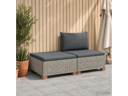 Vidaxl 2 Unid. Conjunto De Lounge De Rattan Com Almofadas Gendt